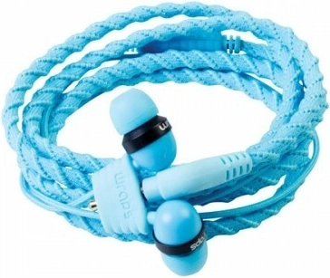 Wraps Talk Lagoon écouteurs intra-auriculaires bleus avec microphone