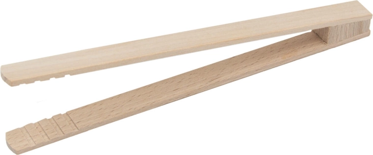 Pince de cuisine plates en bois 21,5 cm