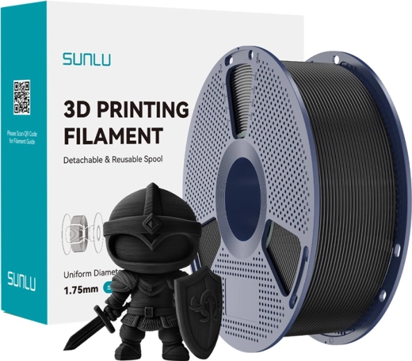 Filament SUNLU PLA+ 1,75 mm – noir