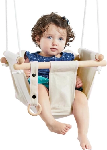 2Kids Toys balançoire textile pour enfants en 100 % coton – Beige