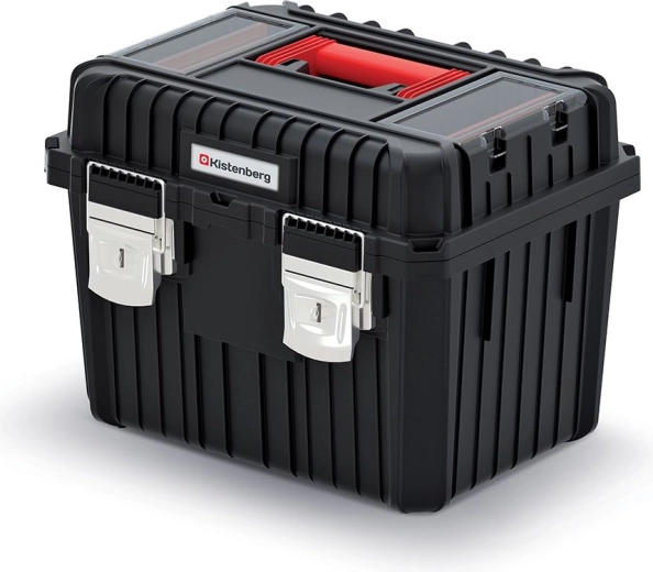 Coffre à outils avec serrures métalliques HEAVY 445 × 360 × 337 mm, noir