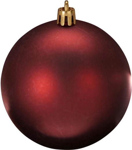 Boules de Noël bordeaux, diamètre 6 cm, lot de 12 pièces