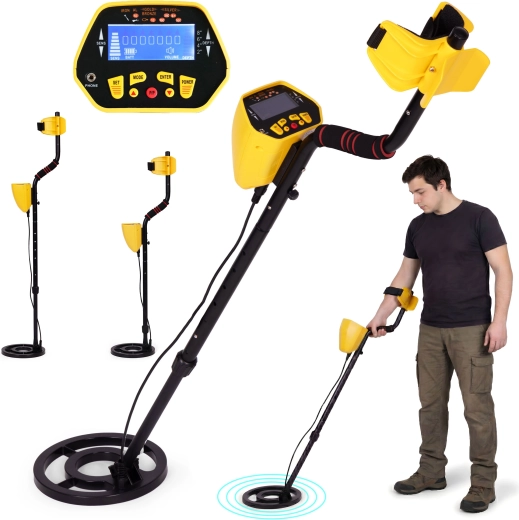 Détecteur de métaux avec écran LCD, 3 modes et fonction Pinpoint