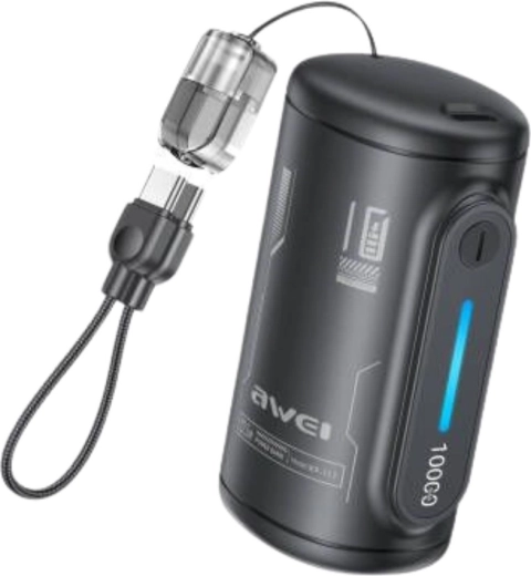 Batterie externe Awei WP-117 10 000 mAh 22,5 W, 2× USB-C - 1 pièce