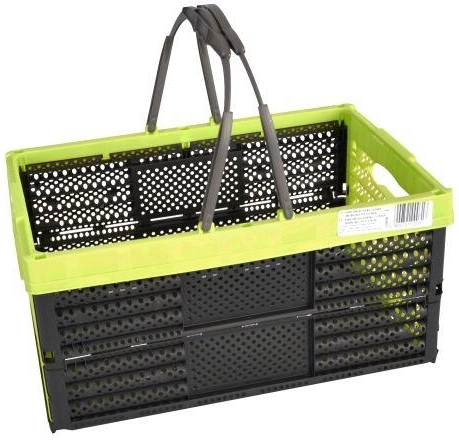 Panier de courses pliable avec 2 poignées 16 l, 40 × 27 × 20 cm - assortiment de couleurs