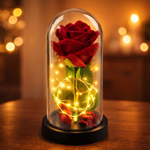 Décoration élégante sous cloche