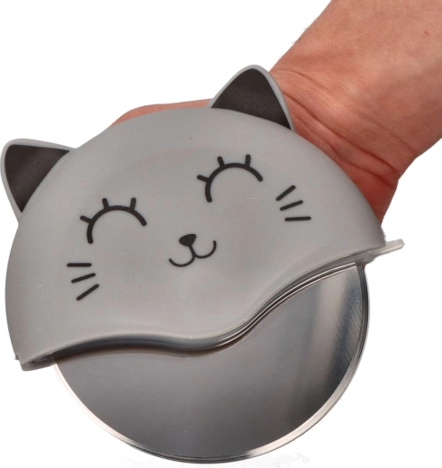 Coupe-pizza avec chat