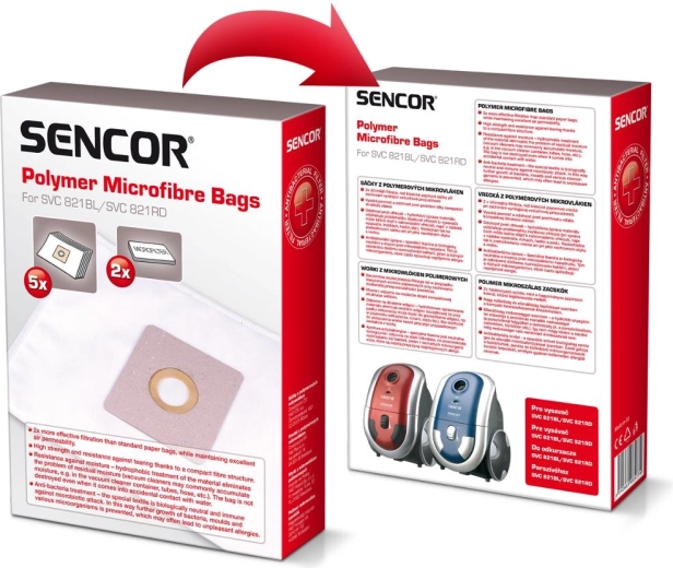 Sacs en microfibre Sencor pour aspirateur SVC 821