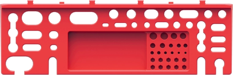 Set de supports pour outils 384 × 125 mm rouge pour panneaux BINEER