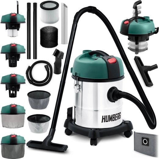 Aspirateur industriel Humberg pour aspiration sèche et humide 20 l
