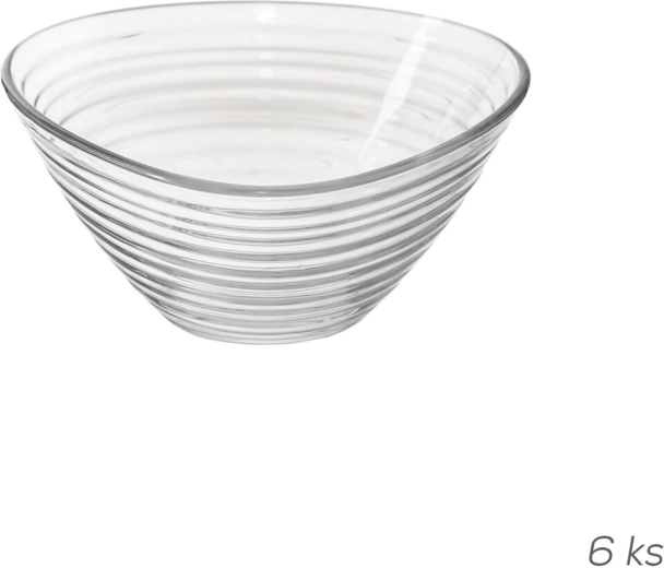 Bol de service en verre Derin triangulaire 12 × 12 cm, lot de 6 pièces