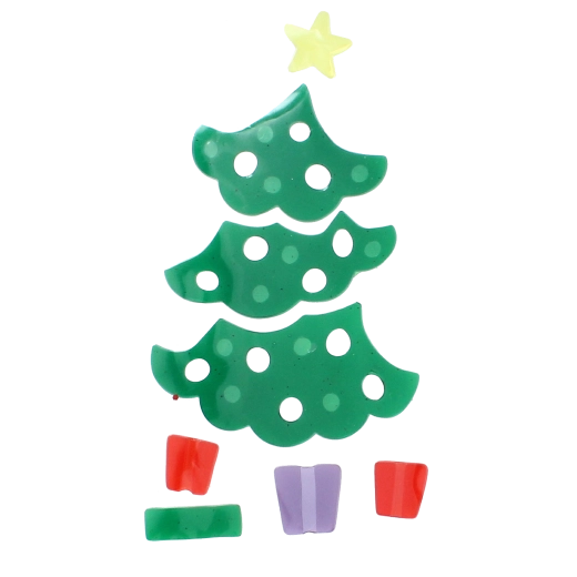 Sapin, étoile et cadeaux