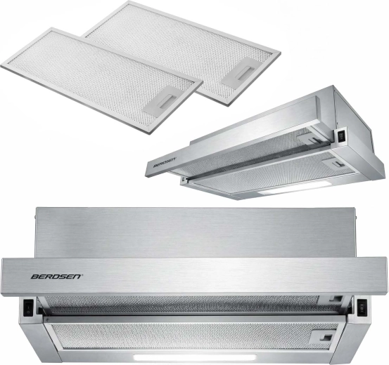 Hotte télescopique sous-meuble Berdsen 50 cm inox