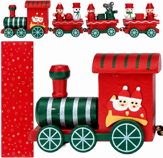 Petit train de Noël en bois - 1 pièce