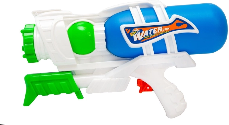 Grand pistolet à eau avec pompe 27 cm, bleu - 1 pièce