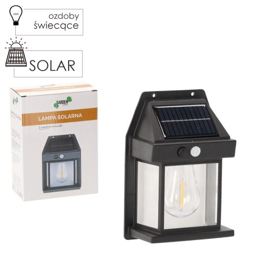 Applique murale LED solaire avec capteur de mouvement et crépusculaire