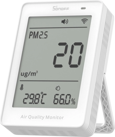 Sonoff AirGuard Moniteur de qualité de l’air Wi‑Fi LCD PM2.5/PM10