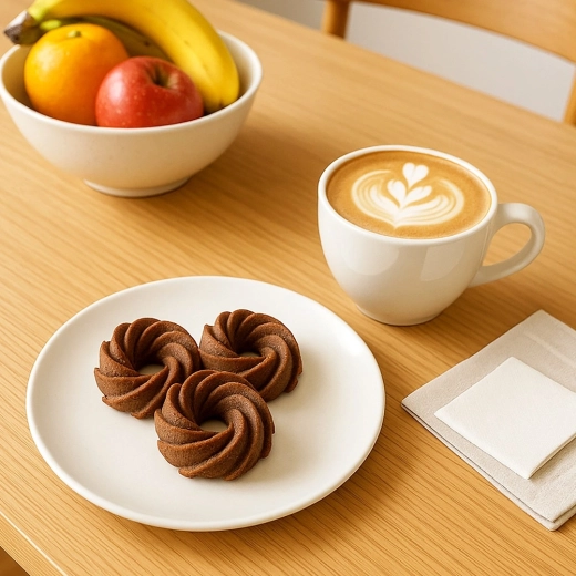 Service stylé pour le café ou le petit-déjeuner