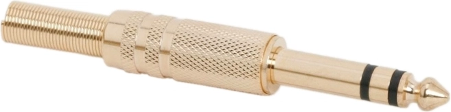 Connecteur jack stéréo plaqué or 6,3 mm