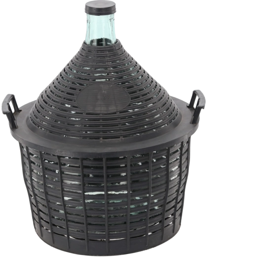 Dame-jeanne en verre avec panier de protection 20 l