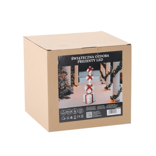 Décoration de Noël LED cadeaux 100 cm, 70 LED blanc chaud