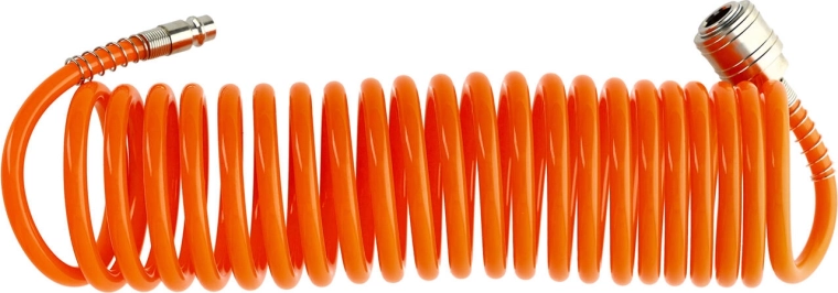 Tuyau pneumatique spiralé 5 m avec raccord rapide