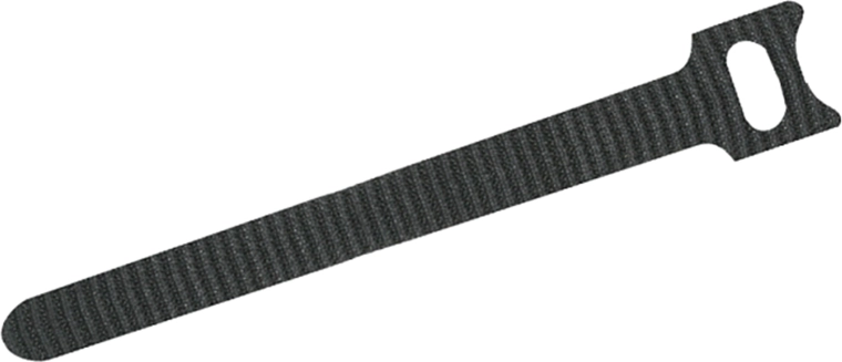 Attaches textiles pour câbles avec fermeture auto-agrippante, noires, 10 pièces