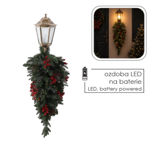 Décoration murale de Noël avec guirlande LED de 90 cm