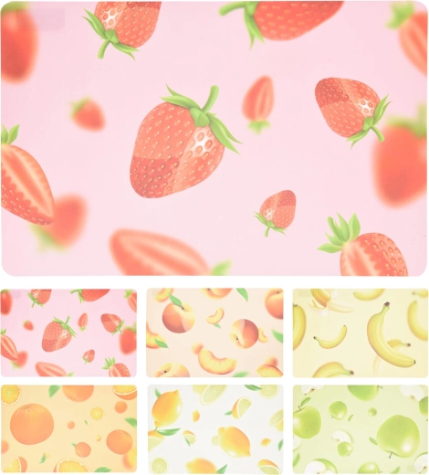 Set de table en plastique Fruits 43,5 × 28,5 cm – assortiment de motifs