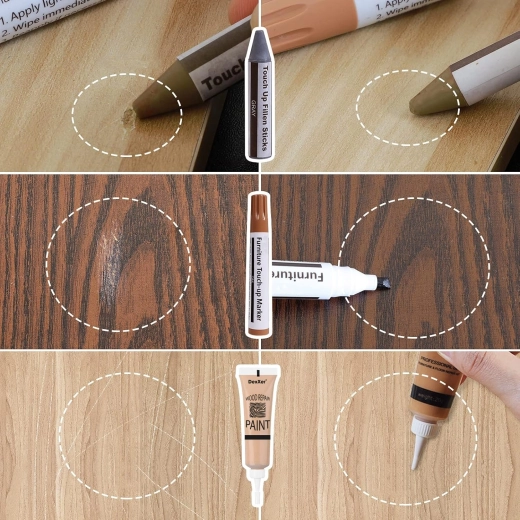 Retouche précise : feutres, cires et peintures selon le type de dommage