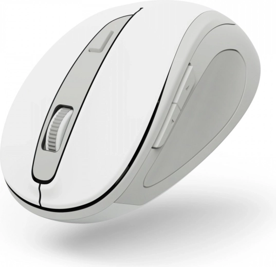 Souris optique sans fil blanche avec clic silencieux