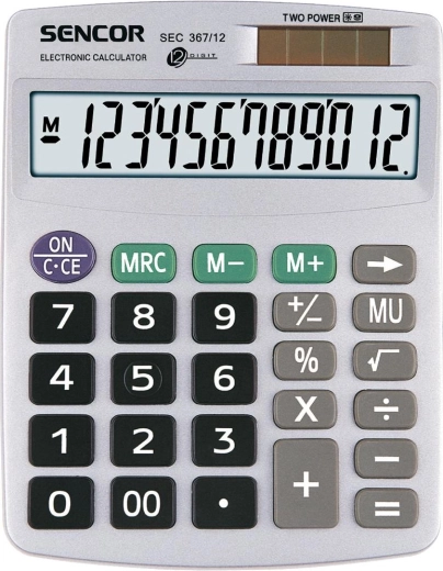 Calculatrice de bureau Sencor avec écran 12 chiffres