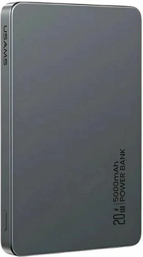 Batterie externe magnétique 5000 mAh 20W avec MagSafe et PD, gris
