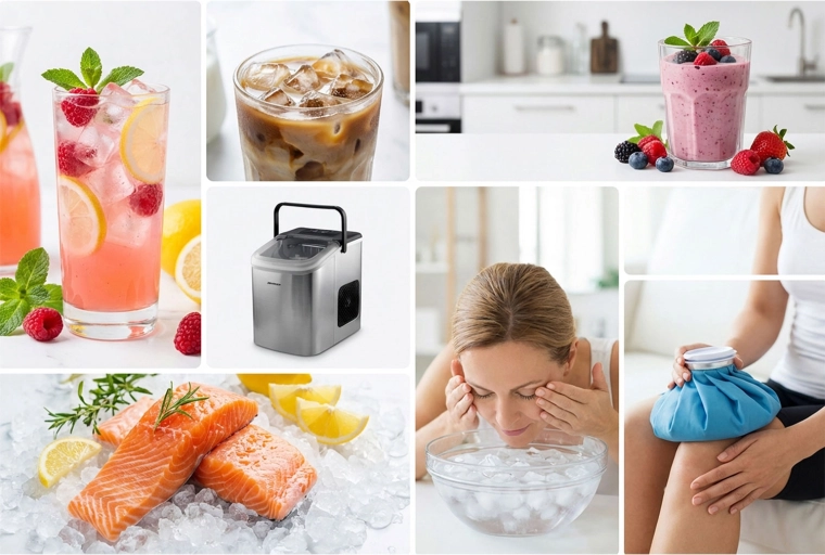 De la glace pour les boissons, la cuisine et un refroidissement rapide