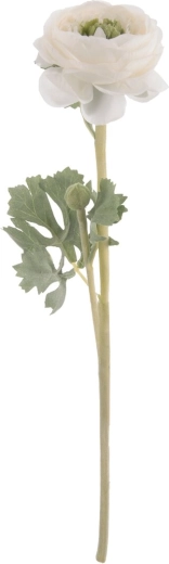 Fleur artificielle Renoncule (ranunculus) blanche 37 cm