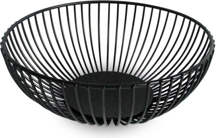 Corbeille à fruits en fil métallique Kitchisimo noire 18 cm