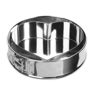 Moule à gâteau 24 cm avec fond amovible et insert en forme de cœur