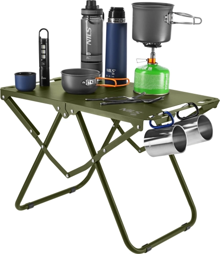 Table de camping pliante Nils Camp NC3310 verte