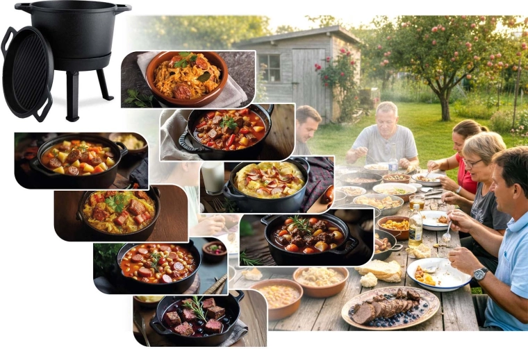 Couvercle 2 en 1 : poêle et plaque de gril