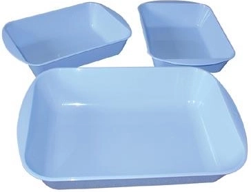 Ensemble de bols à panure en plastique, couleurs assorties, 3 pièces