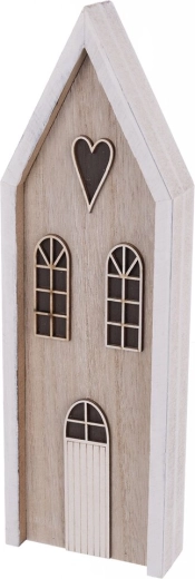 Maisonnette décorative en bois beige 9 × 3 × 30 cm