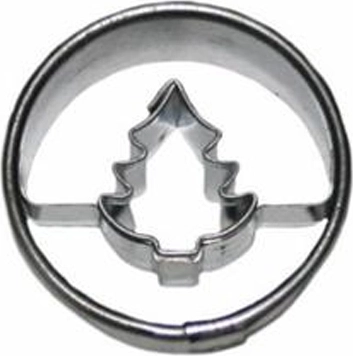Emporte-pièce rond pour biscuits avec sapin 3 × 1,6 cm
