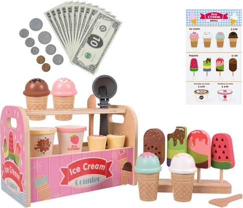 33 pièces dont 10 glaces et de l’argent de jeu