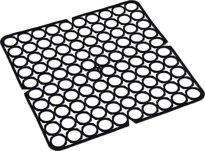 Grille élastique pour évier 27,5 × 27,5 cm noire