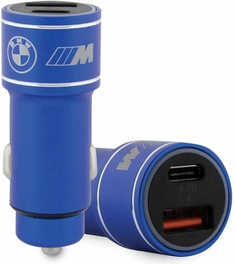 Chargeur de voiture BMW M Edition 20 W PD/QC 3.0 bleu
