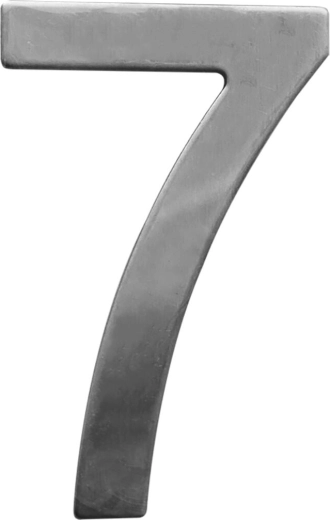 Numéro de maison STAR 7 en acier inoxydable 75 mm