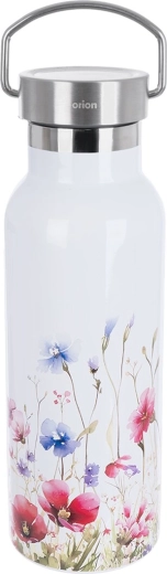 Bouteille thermos en acier inoxydable avec motif floral 0,56 l