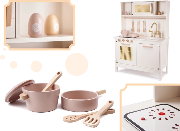 Cuisine réaliste avec lumière et son