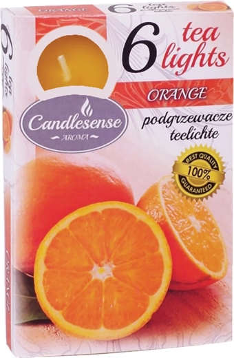 Bougie chauffe-plat parfumée Orange, 6 pcs