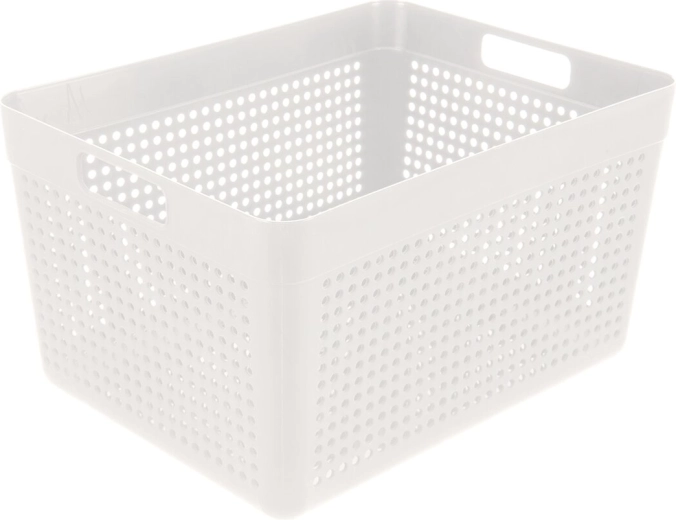 Panier Terra en plastique (PP) blanc 33,5 × 25 × 19 cm